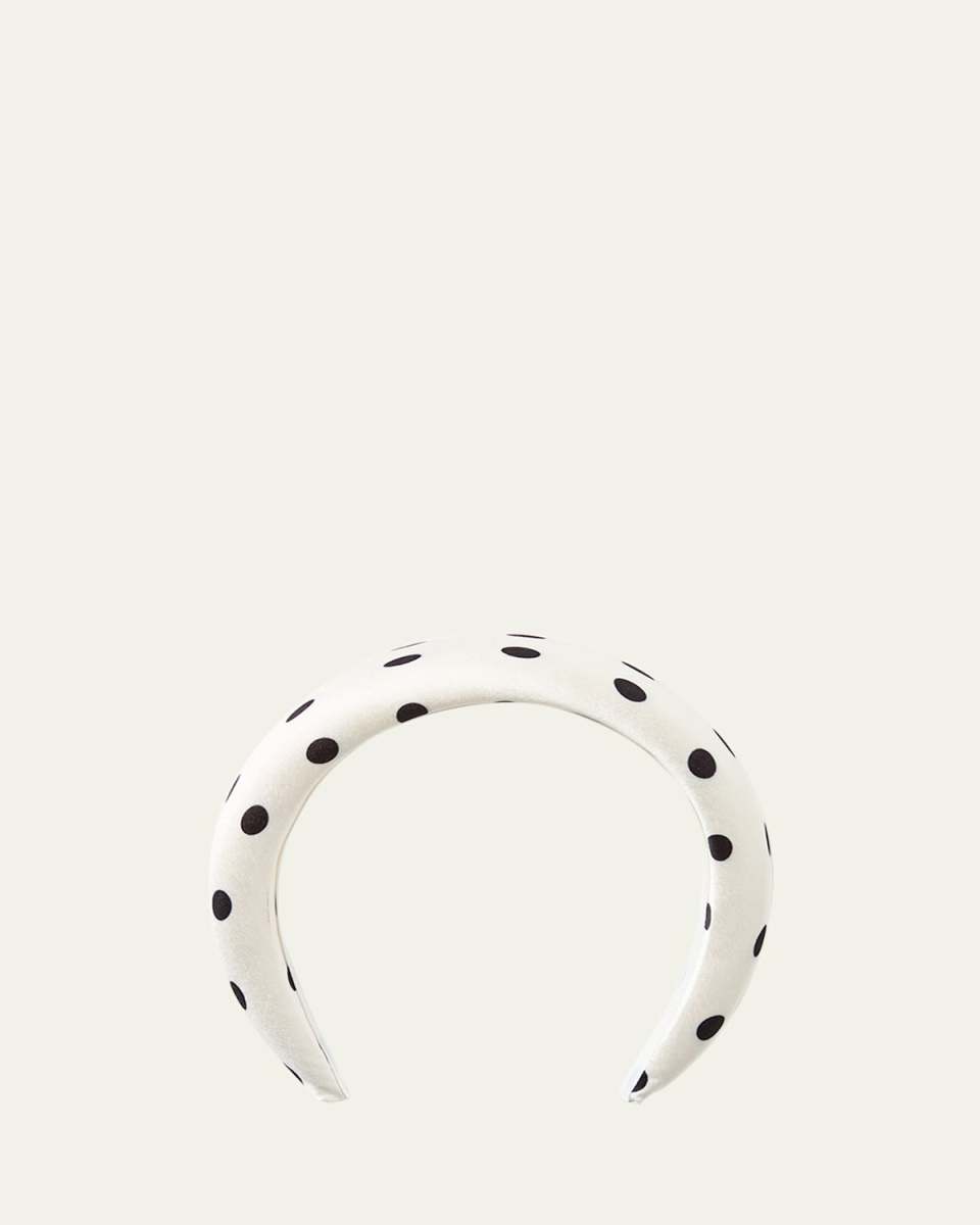 Girl's Cream Polka Dot Headband